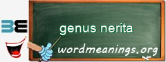 WordMeaning blackboard for genus nerita